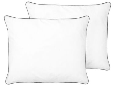 Set of 2 Microfibre Bed High Profile Pillow 50 x 60 cm PELISTER