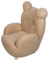 Cadeira para crianças forma de urso castanho claro MELBU_886840