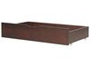 Łóżko piętrowe z szufladami drewniane 90 x 200 cm ciemne REGAT _877136