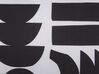 Dekokissen geometrisches Muster mit Fransen weiß / schwarz 45 x 45 cm 2er Set LIRIOPE_815454