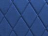 Dobbeltseng med opbevaring blå velour 180 x 200 cm ROCHEFORT_857387