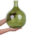Blumenvase Glas olivgrün 34 cm ACHAAR_870678