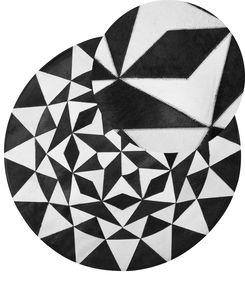 Matto lehmännahka mustavalkoinen 140 cm TURGUTLU