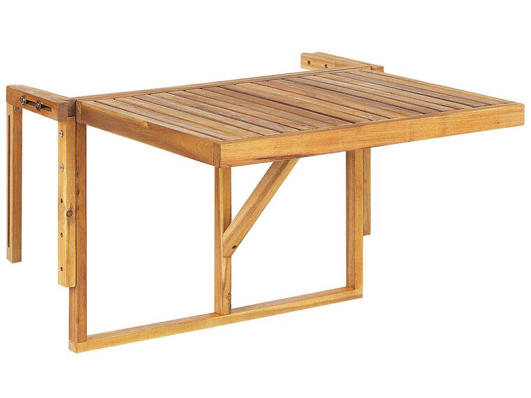 Balkónový skladací stôl z agátového dreva 60 x 40 cm svetlý UDINE_810080
