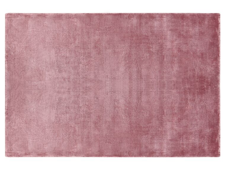 Teppich Viskose rosa 140 x 200 cm Kurzflor GESI II_837734