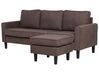 3 Seater Fabric Sofa with Ottoman Brown AVESTA_741914