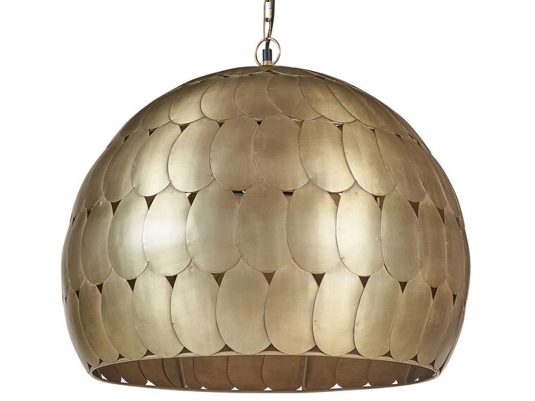 Metal Pendant Lamp Brass HARANGI_867819