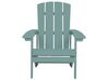 Zahradní židle s podnožkou tyrkysová modrá ADIRONDACK_809589