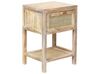 Mesa de cabeceira com 1 gaveta em rattan cor de madeira clara ESTO_845544