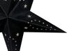 Sada 2 závěsných sametových hvězd s LED 45 cm černé MOTTI_835562