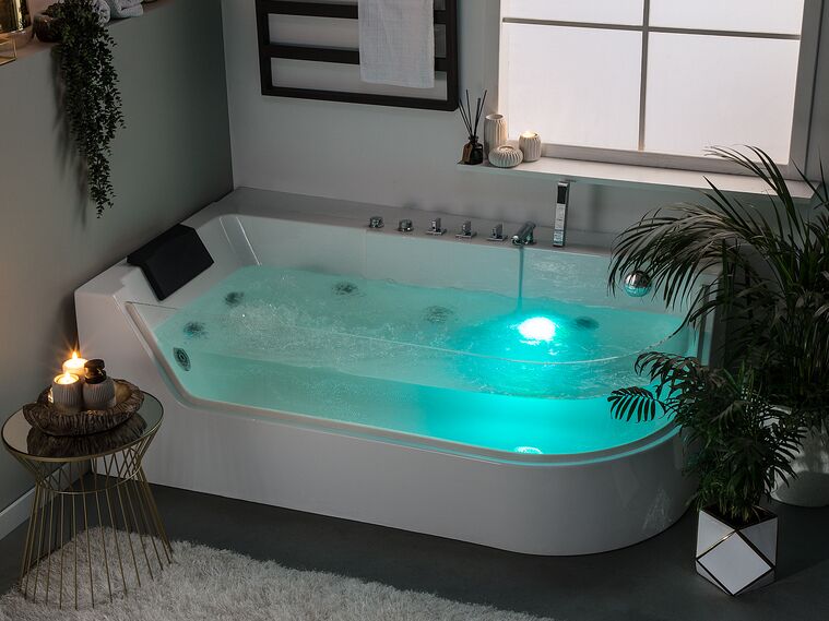 Hoekbad whirlpool LED wit 170 cm | ✓ Gratis Levering