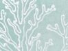 Dekokissen Korallenmotiv Samtstoff mintgrün / weiß 45 x 45 cm 2er Set NORI_893154