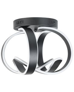 LED-kattovalaisin alumiini musta NURA