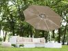 Cantilever Garden Parasol ⌀ 3 m Sand Beige and White Canopy SAVONA_699616