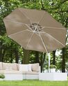Cantilever Garden Parasol ⌀ 3 m Sand Beige and White Canopy SAVONA_699616