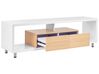 TV Stand White and Light Wood KNOX_832859
