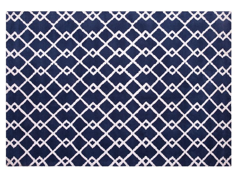 Modrý geometrický koberec 140x200 cm SERRES_688005