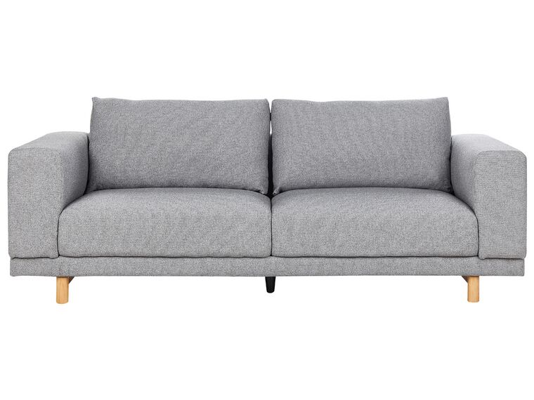 3 Seater Fabric Sofa Grey NIVALA_874127