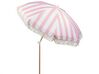 Garden Market Parasol ⌀ 1.5 m Pink and White MONDELLO_848597
