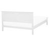 Solid Wood EU Double Size Bed White OLIVET_773831