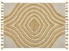 Teppich Baumwolle beige / gelb 160 x 230 cm abstraktes Muster BINGOL_848791