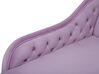 Chaise longue fluweel violet rechtszijdig NIMES_712578