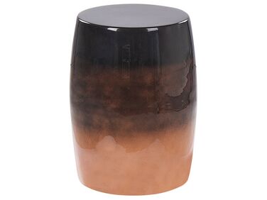 Accent Side Table Golden Brown and Black FRAGUITA