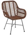 Rattan Accent Chair Brown CANORA_799500