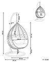 PE Rattan Hanging Chair with Stand Natural ARSITA_763917