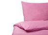Conjunto de capas edredão em algodão acetinado rosa 200 x 220 cm HARMONRIDGE_815047