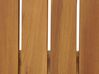 Banco de jardim em madeira clara de acácia com arrumação 120 cm SOVANA_772456