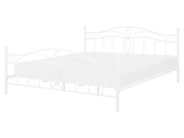 Bílá zdobená kovová postel 160x200 cm ANTLIA