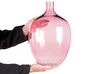 Blomstervase glas lyserød 39 cm ROTI_867294