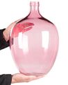 Bloemenvaas roze glas 39 cm ROTI_867294