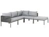 Lounge Set Aluminium grau / schwarz 6-Sitzer Auflagen grau FORANO_811012