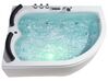 Bañera de hidromasaje esquinera LED de acrílico blanco/negro/plateado derecha 160 x 113 cm PARADISO_681263