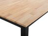 Mesa de comedor de madera de caucho clara/negro 120 x 75 cm HOUSTON_735890