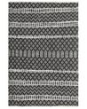 Teppich Leder schwarz/beige 140 x 200 cm FEHIMLI_757897
