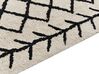 Teppich Baumwolle beige / schwarz 80 x 230 cm geometrisches Muster Kurzflor BOZKIR_839800