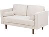 2 Seater Fabric Sofa Beige NURMO_896136