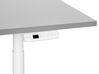 Schreibtisch grau / weiß 160 x 72 cm elektrisch höhenverstellbar DESTINAS_899595