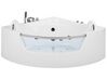 Hjørnebadekar med LED-lys og massage hvid 187 x 136 cm MANGLE_802818
