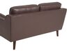 2 Seater Sofa Faux Leather Brown LOKKA_697855