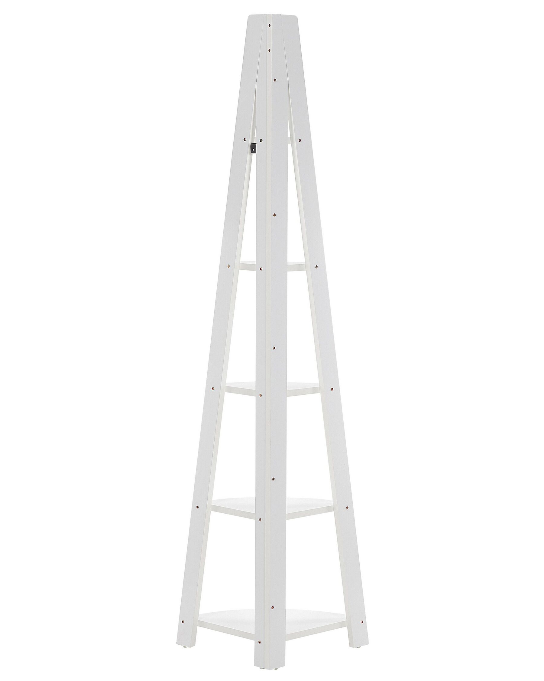 Corner Ladder Shelf White MOBILE SOLO Beliani.co.uk