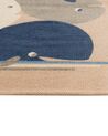 Kinderteppich Baumwolle beige 80 x 150 cm Wal-Motiv SEAI_864171