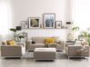 5 Seater Garden Sofa Set Beige with White ROVIGO_786111