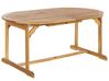 Mesa de jardín extensible de madera de acacia clara 160/220 x 100 cm MAUI_814487