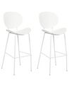 Set di 2 sedie da bar materiale sintetico bianco SHONTO_886194