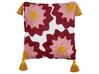Conjunto de 2 almofadas decorativas com franjas em algodão multicolor 45 x 45 cm LORALAI_911797