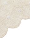Alfombra de algodón beige 140 x 200 cm SAREKI_906831